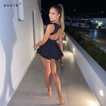 Women Rompers Body Sexy Female Overalls Clothing Femme Catsuit One Piece Club Outfits Tight Short Jumpsuit
